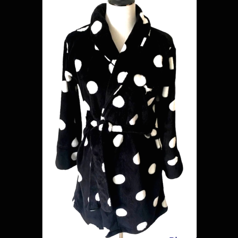 🖤 GUC PINK by VS Ladie's/Teen's I Only Sleep in PINK Black Polka Dot Print Robe
